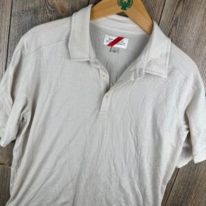 Best Made Co Merino Wool Polo Shirt Light Gray Short Sleeve Men Size Large